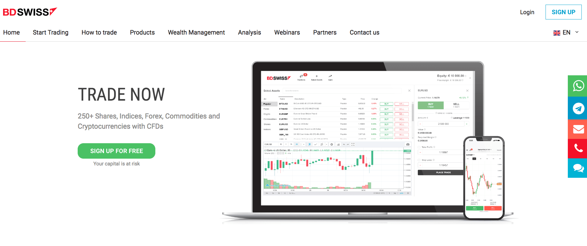 BDSwiss screenshot